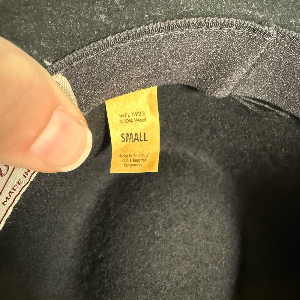 Wide Rim Black Wool Fedora Hat Goorin Bros - Ruby Clark small - Picture 3 of 6